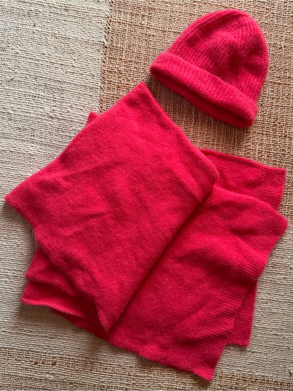 Sezane Knit Hat and Scarf Set